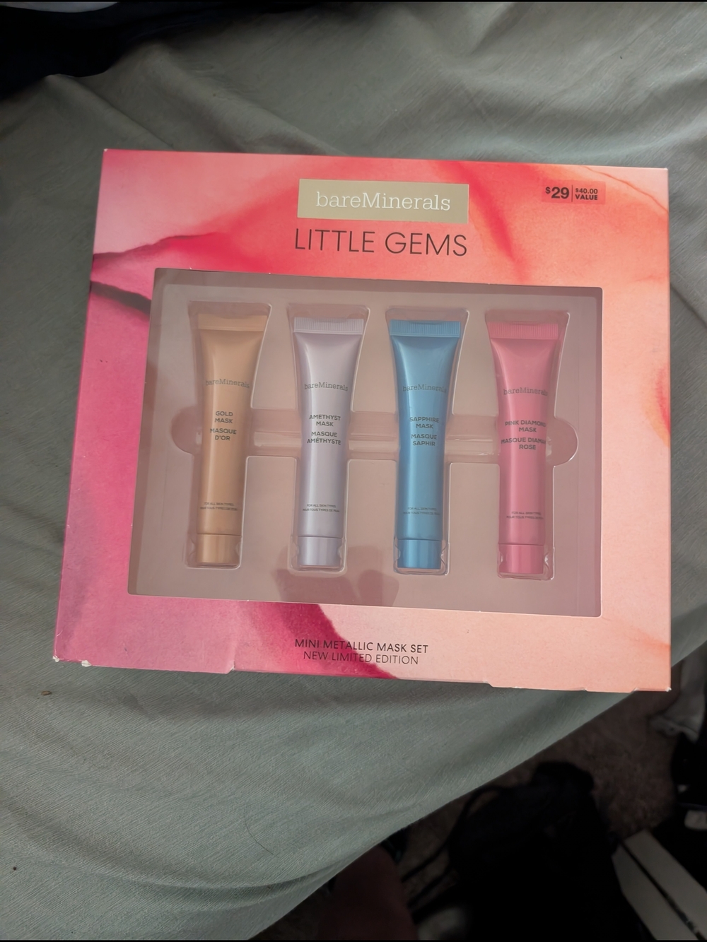 bareMinerals Little Gems Mini Metallic Mask Set - Pink
